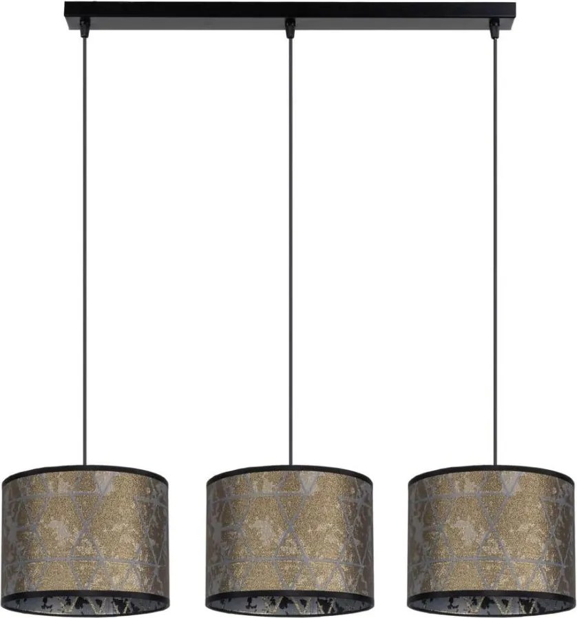 Luster na lanku REZO 3xE27/60W/230V zlatá