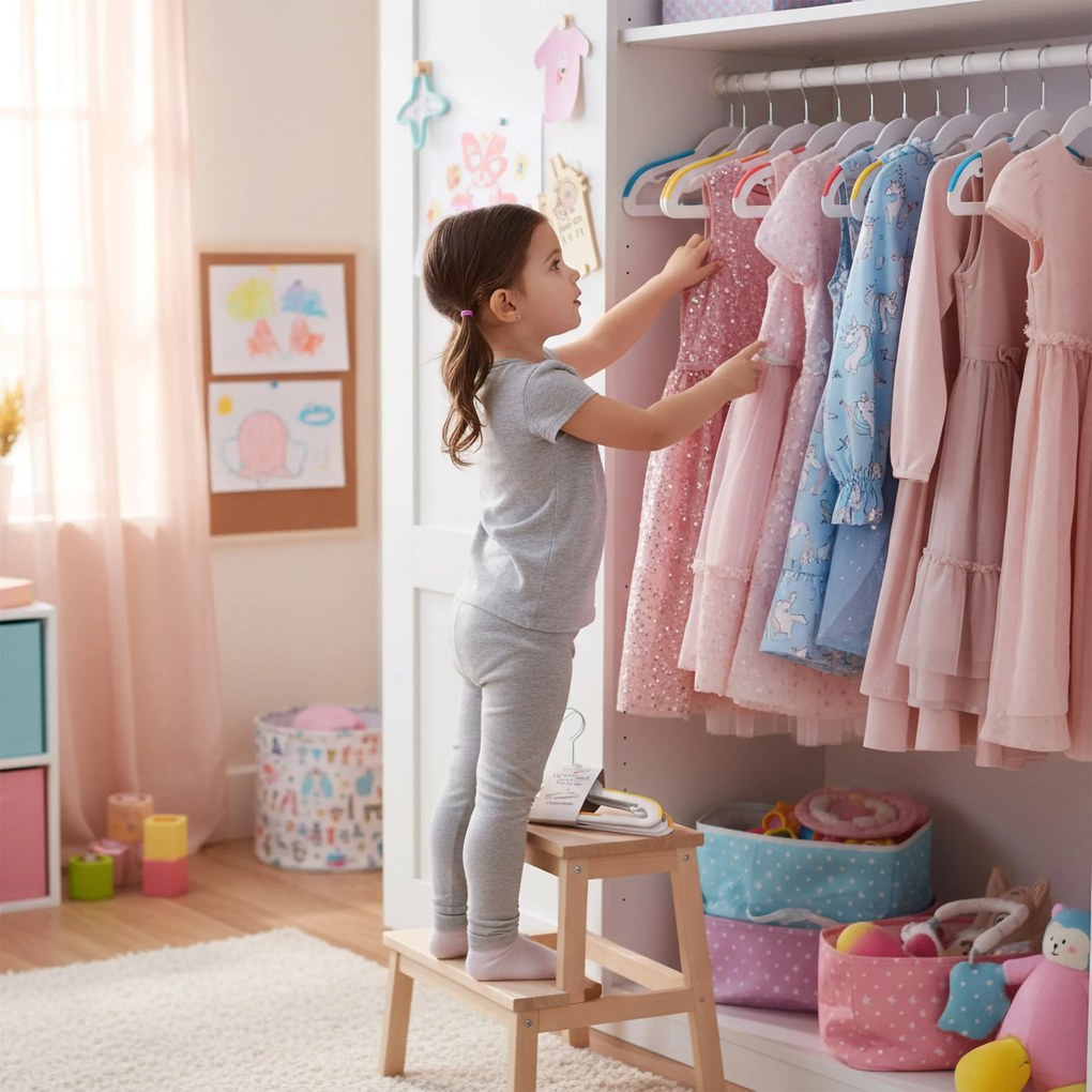 Sada 30 ks dětských ramínek KIDSI vícebarevná