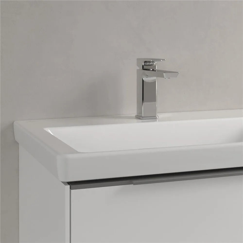 VILLEROY &amp; BOCH Subway 3.0 dvojumývadlo na skrinku s dvomi otvormi, bez prepadu, 1300 x 470 mm, biela alpská, 4A71D101