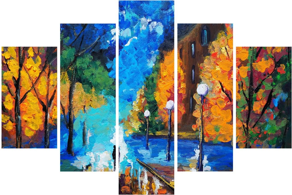 Obraz - Milenci, Pointilizmus (150x105 cm)