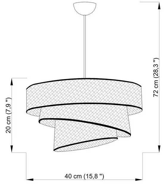 Závesný lustr Couper - Grey, Silver