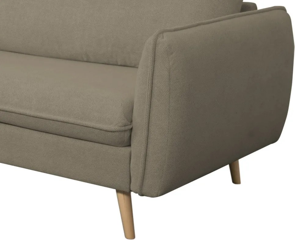 Rohová sedačka Salma,svetlo hnedá látka, univerzálna pravá/ľavá