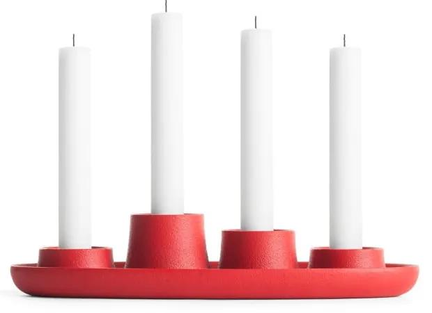 Červený svietnik EMKO Aye Aye Four Candles