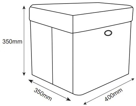 Taburet s úložným priestorom Myška Minnie - ružový