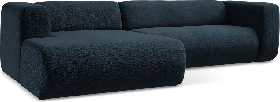 Modrá rohová pohovka (ľavý roh/s leňoškou) Ekahi – Makamii