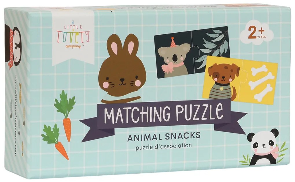 A Little Lovely Company - priradzovacie puzzle - pochúťky pre zvieratká