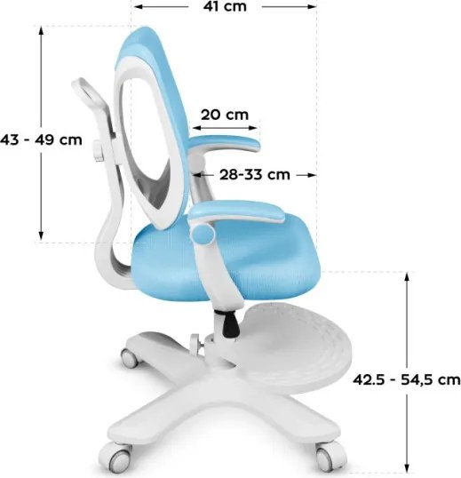 Detská otočná stolička Mark Adler Junior 4.6 Blue