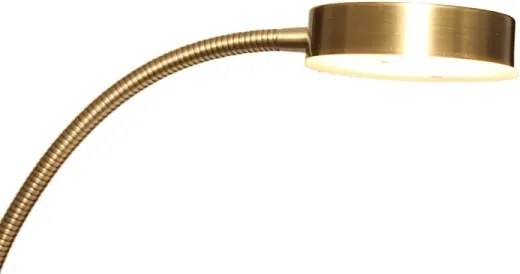 LED stmievateľná stojacia lampa NORA LED/25W/230V 2200/3000/4000K + LED/5W 3000K zlatá + diaľkové ovládanie