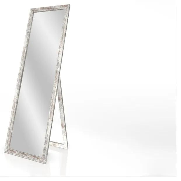 Stojacie zrkadlo s rámom s patinou Styler Sicilia, 46 x 146 cm
