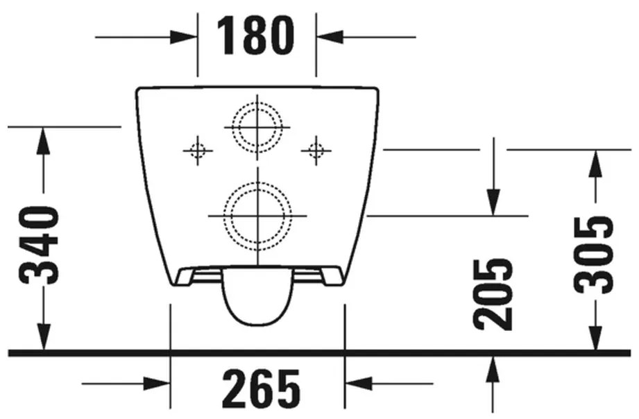 Duravit Viu - Závesné WC 4,5L, Biela 2511092000