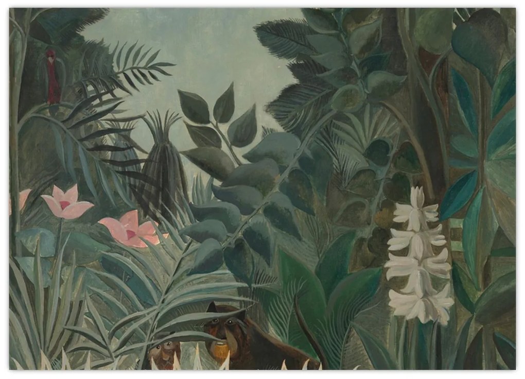 Obraz - Henri Rousseau, The Equatorial Jungle, reprodukcia (70x50 cm)