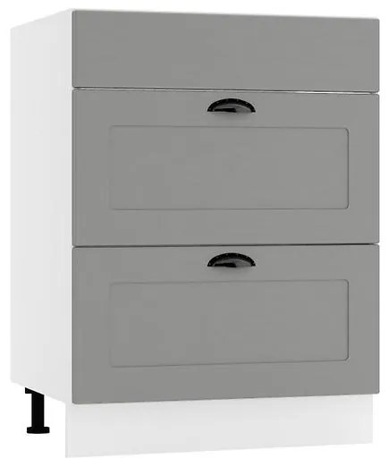 Kuchynská skrinka Adele D60PC S/2 zasl šedá mat/biela