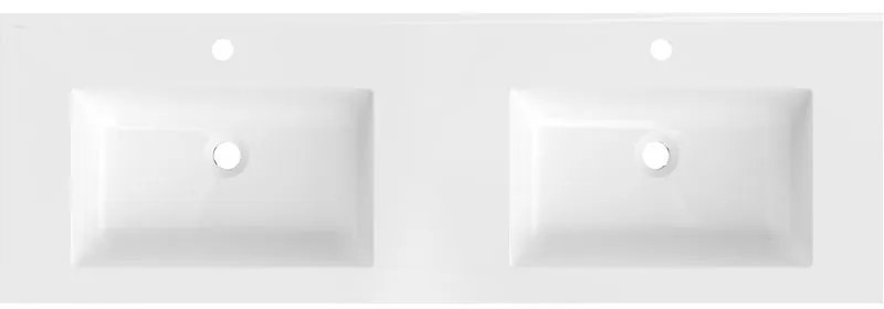 Mexen Otis, dvojumývadlo na zapustenie 141 x 46,5 cm, biela lesklá, 25181400D