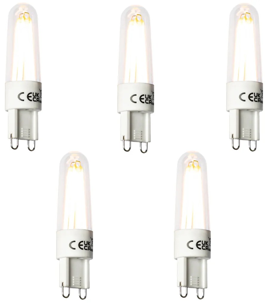 Sada 5 ks G9 LED žiarovka 2,5W 240lm 2300K