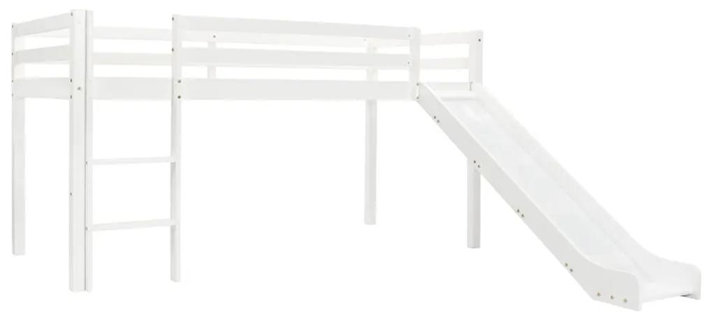 vidaXL Rám detskej poschodovej postele so šmykľavkou a rebríkom 97x208 cm borovica