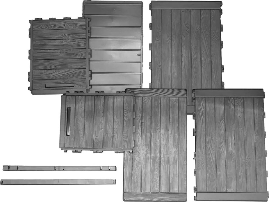 Záhradný box WOODEBOX 190 l - tmavohnedá 78 cm PRMBWL190-440U