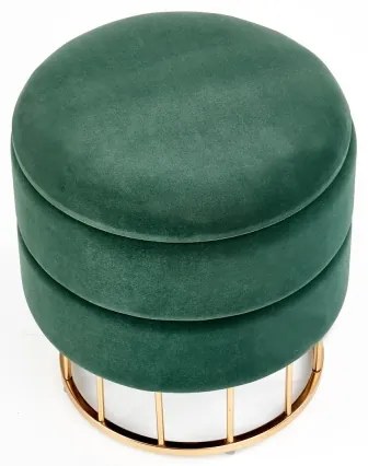 Taburet MINTY pr. 37 cm zelená/zlatá