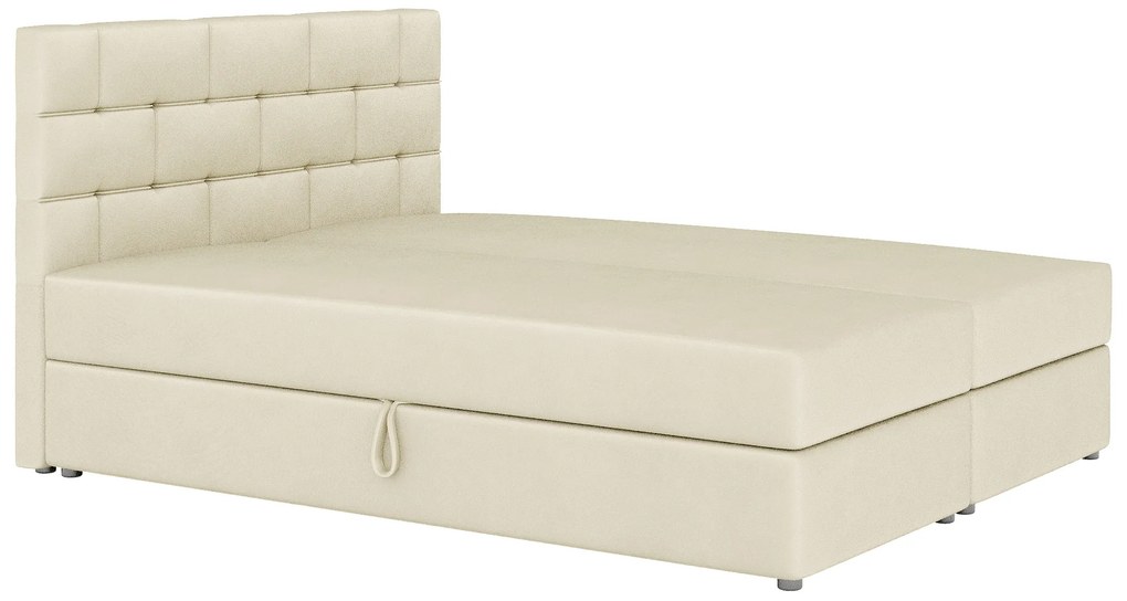 Manželská posteľ Boxspring 160x200 cm Waller (béžová) (s roštom a matracom). Akcia -20%. Vlastná spoľahlivá doprava až k Vám domov. 1007727