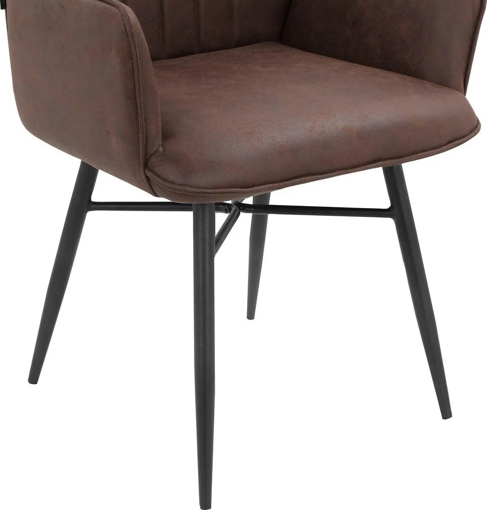 Hnedé čalúnené jedálenské kreslá v súprave 2 ks Anzo – Støraa