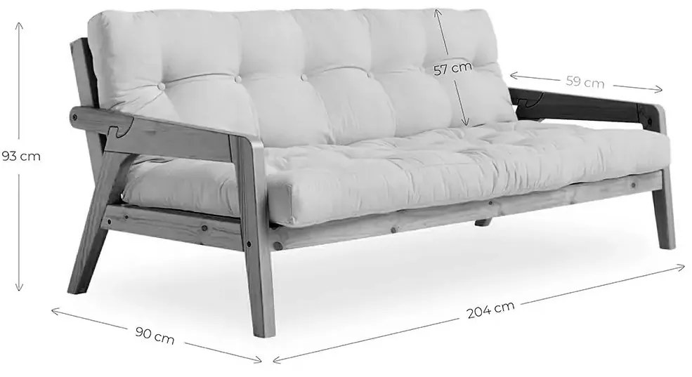 Variabilná pohovka Grab Bordeaux/Carob Brown 204 × 90 × 93 cm / 204 × 130 × 43 cm