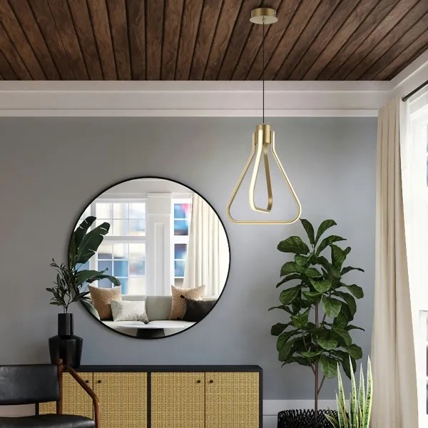 LED luster na lanku ZING LED/19W/230V zlatý