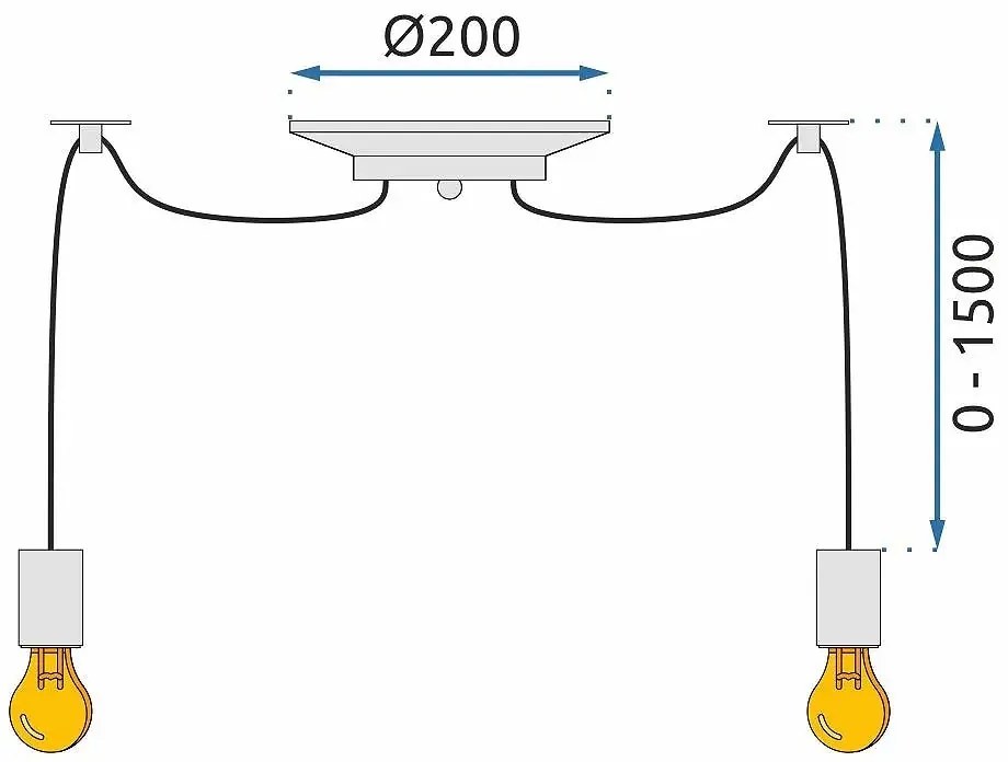 Stropné svietidlo Spider 6