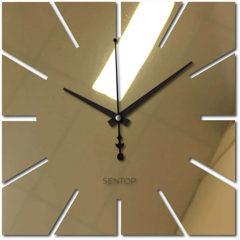 Nástenné hodiny minimalistický štvorcový dizajn | SENTOP X0099