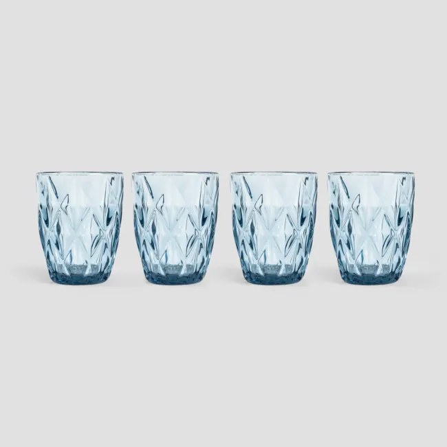 Sada štyroch pohárov LUNNA modrá 241216 280 ml (4 ks)