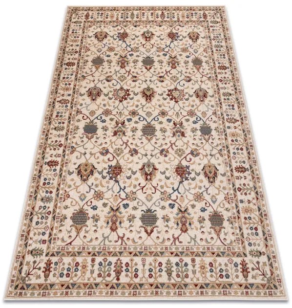 Koberec NAIN Ornament, rám 1028/51053 béžový / bordový / modrý