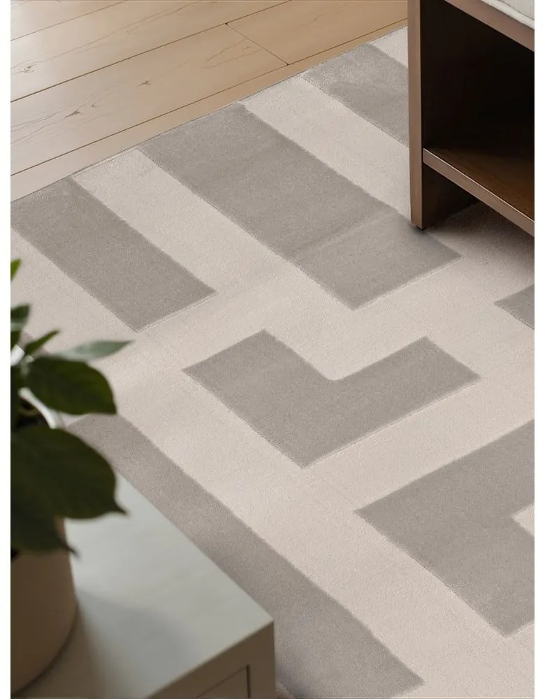 Sivo-krémový koberec 200x280 cm Perles Onyx – Elle Decoration