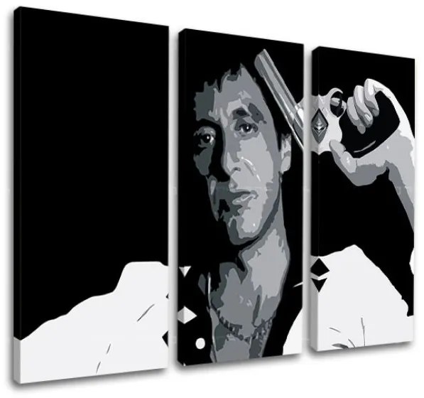 Najväčší mafiáni na plátne Scarface - Tony Montana so zbraňou v ruke | rôzne rozmery