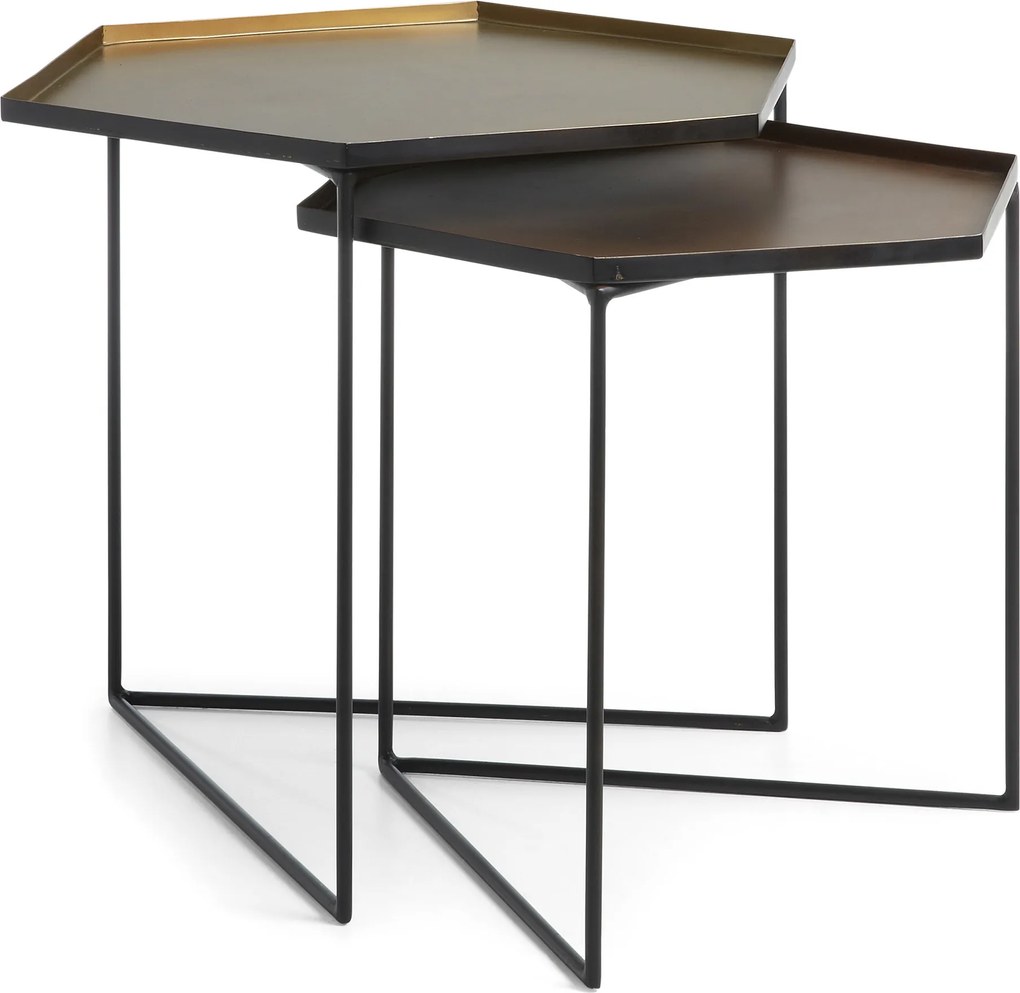 LA FORMA Odkladací stolík Vertig C / set 2 ks 47 × 57 × 57 cm