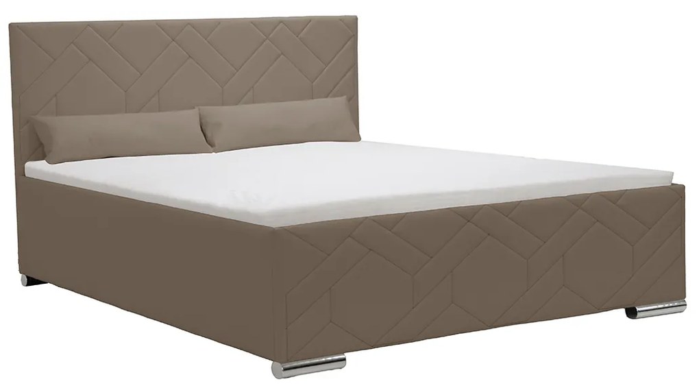 Čalúnená posteľ s úložným priestorom KRE 120x200 cm Krémový