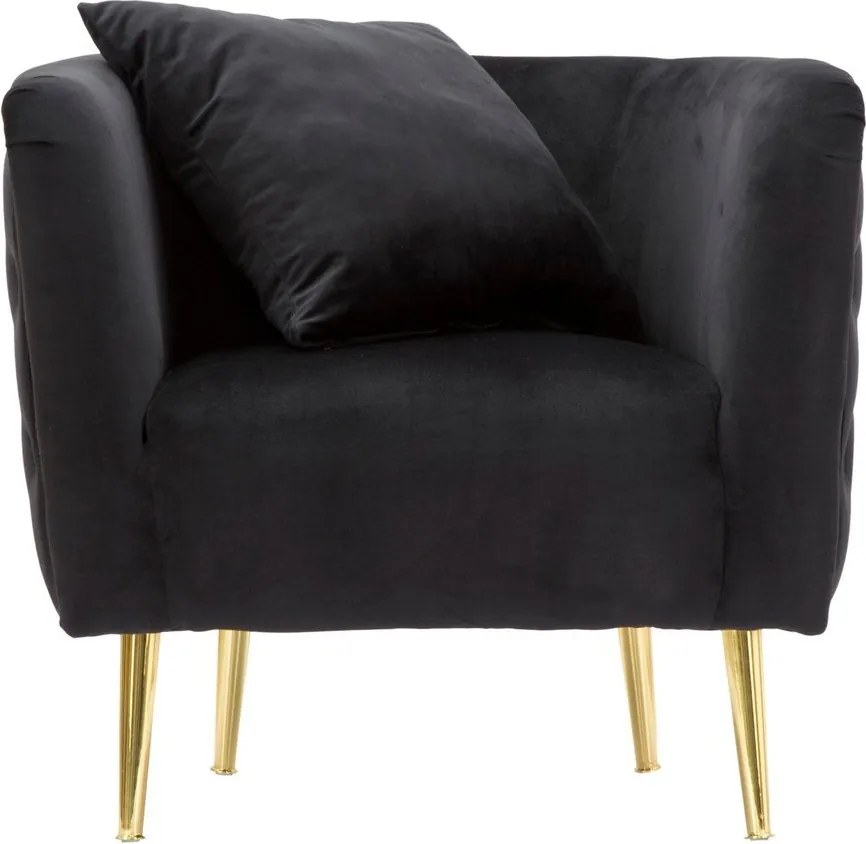 Čierne zamatové kreslo Bucarest – Mauro Ferretti