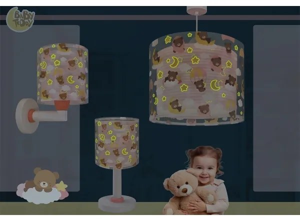 Dalber 41571S - LED detská lampička BABY TEDDY 1xG4/4W/230V ružová