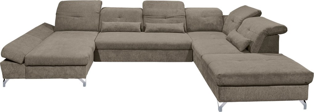 XXXLutz SEDACIA SÚPRAVA, textil, sivohnedá MID.YOU - Sedačky - 002220028615