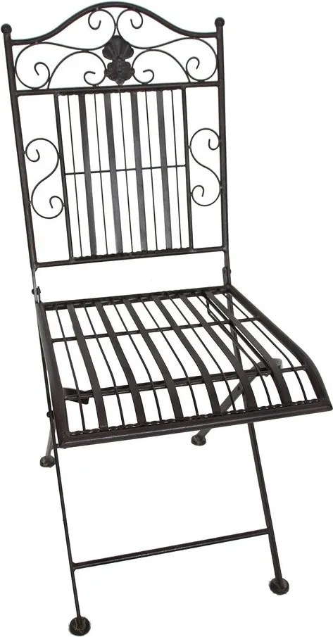 Tmavohnedá kovová záhradná jedálenská súprava pre 2 osoby – Garden Pleasure