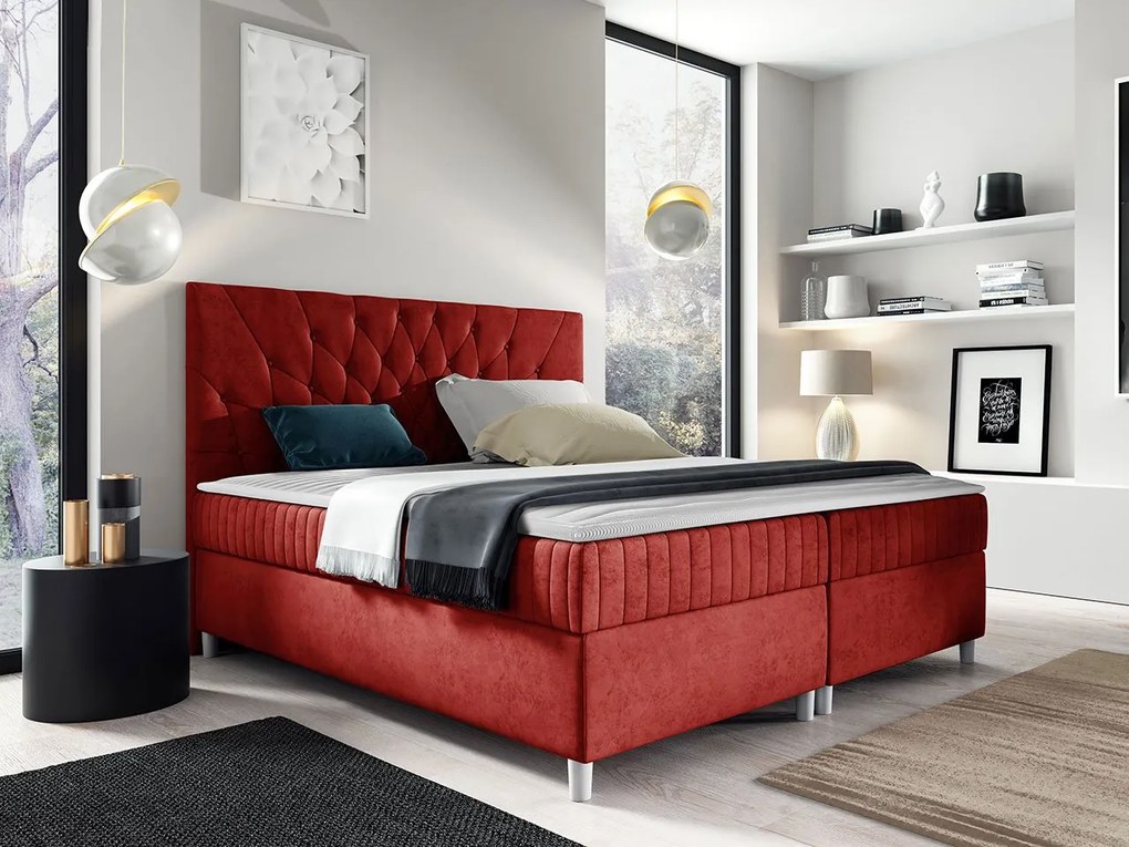 Kontinentálna posteľ Nilezi, Rozmer postele: 140x200, Dostupné poťahy: Manila 04