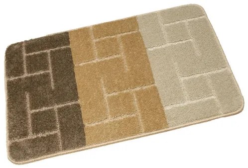 Sada kúpeľňových koberčekov TERAMO béžová / hnedá (2 ks)