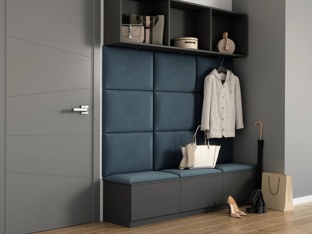 Set 12 čalúnených panelov Quadra 180x120 cm (mentolová). Akcia -16%. Vlastná spoľahlivá doprava až k Vám domov. 1051992