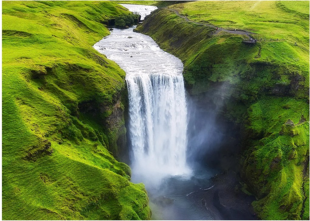 Obraz - Vodopád Skogafoss (70x50 cm)
