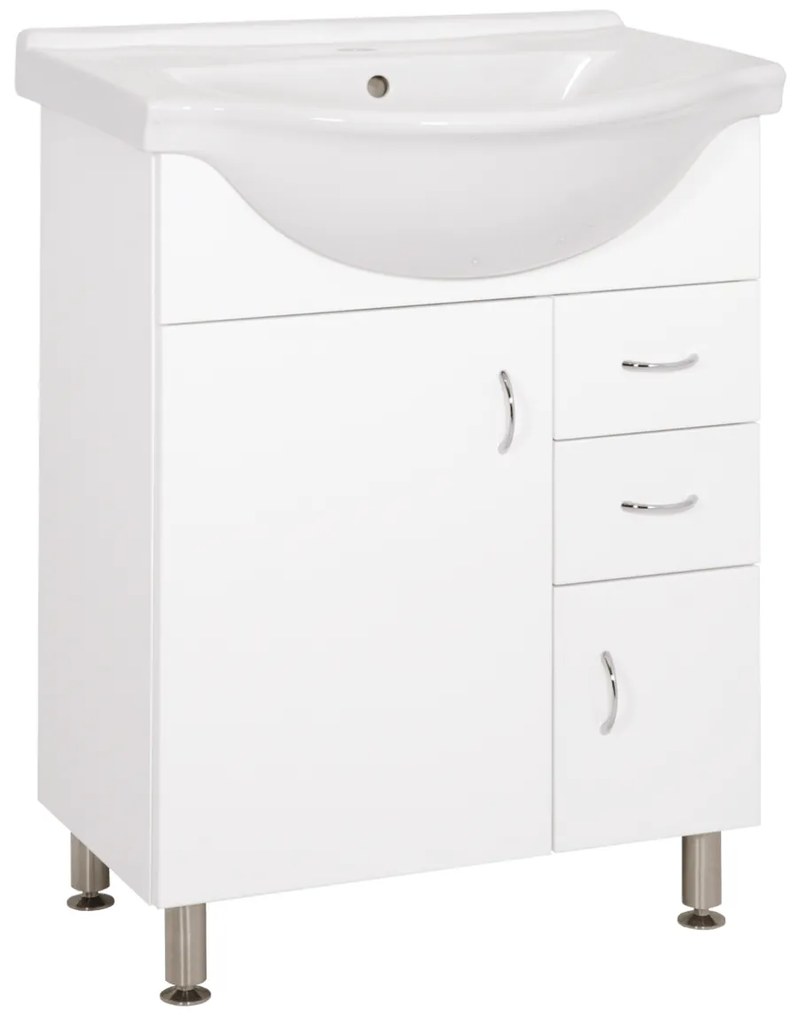 Kúpeľňová skrinka s umývadlom Keramia Pro 65,8x51,4 cm biela PRO65DV