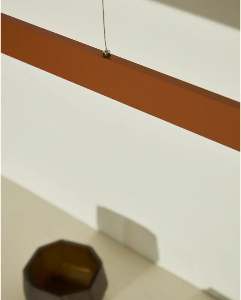 LED závesné svietidlo v terakotovej farbe s kovovým tienidlom Boadella – Kave Home