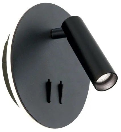 Orion WA 2-1467 - LED Nástenné bodové svietidlo LENNY LED/6W/230V + LED/3W čierna