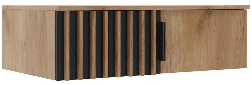 Nadstavec na skriňu Sorento 100 craft/čierna+lamel craft zlatá