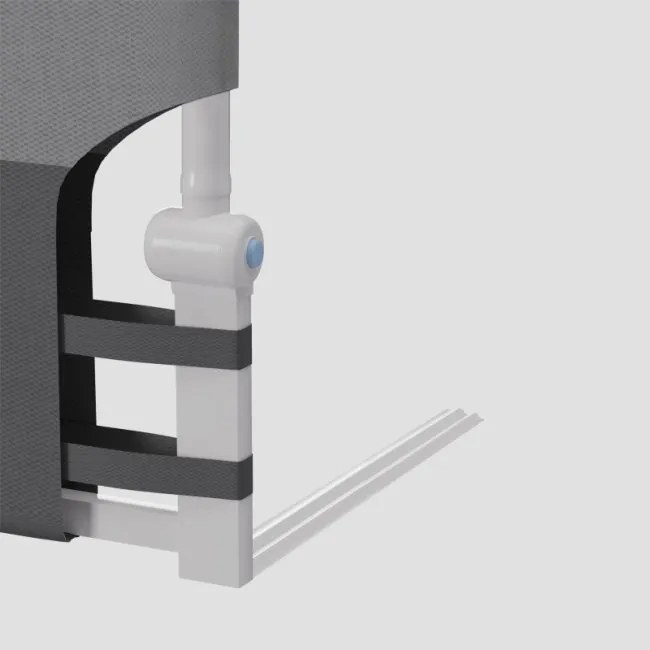 Bezpečnostná zábrana na posteľ Cover 30 sivá 200 cm