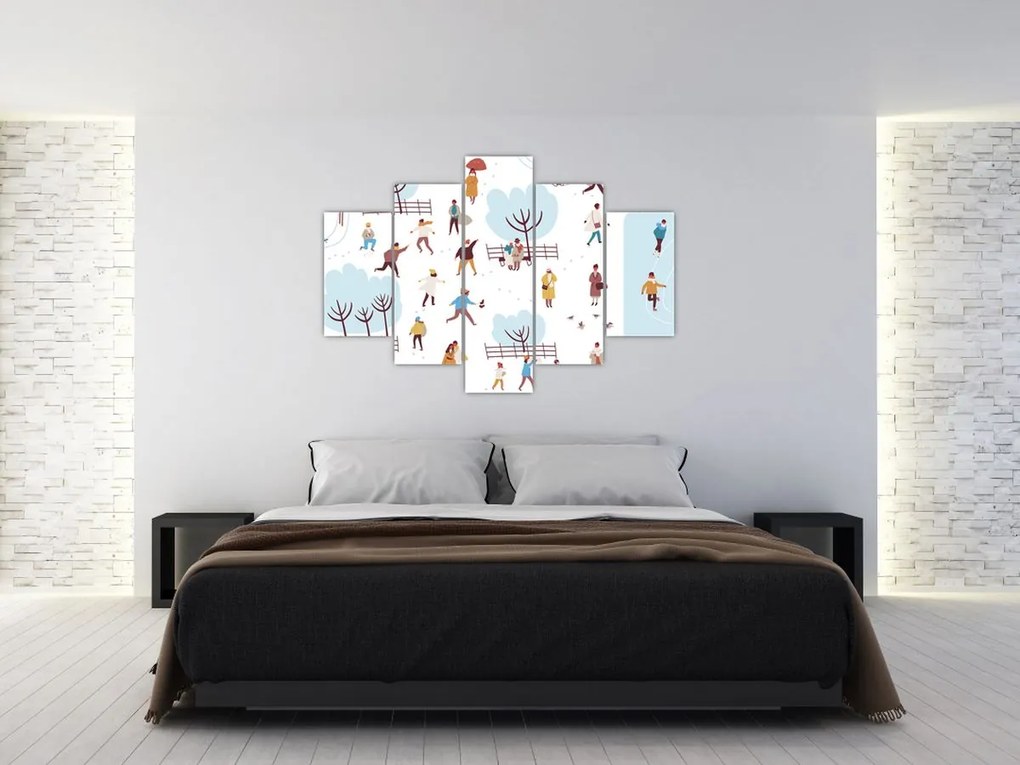 Obraz - Veselá zima (150x105 cm)