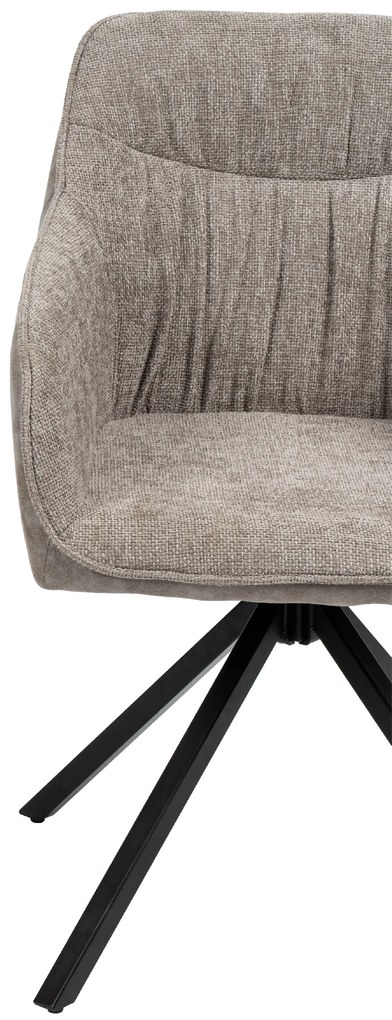 Noela Otočná jedálenská stolička látková LOREN sivá