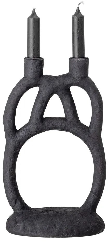 Čierny svietnik Bloomingville Ramina, výška 29 cm