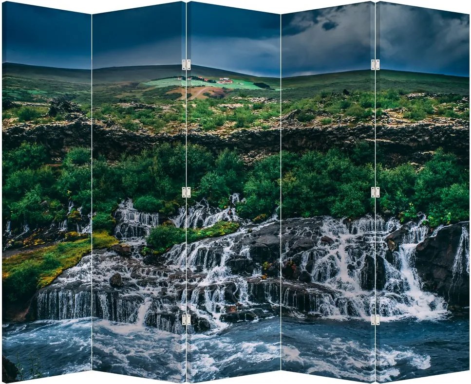 Paraván - Vodopád v prírode (210x170 cm)